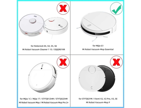 Escova principal escova lateral filtro hepa pano esfregão para xiaomi mijia g1