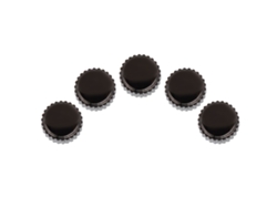 5pcs Corona Reloj Acero Repuesto Piezas Reparación Accesorios Negro 4mm