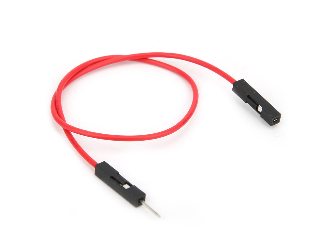 2026-as-200 Piezas de cable puente para placa de prototipos con revestimiento de cobre, 1p hembra a macho, 26awg rojo