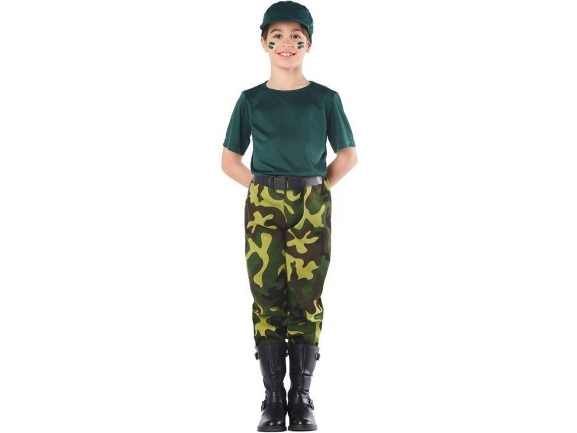 Disfraz Unisex CAR&GUS de camuflaje militar (Tam: 10-12 años)