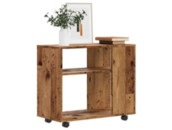 Mesa Auxiliar De Madera Contrachapada Envejecida 70x35x55 Cm