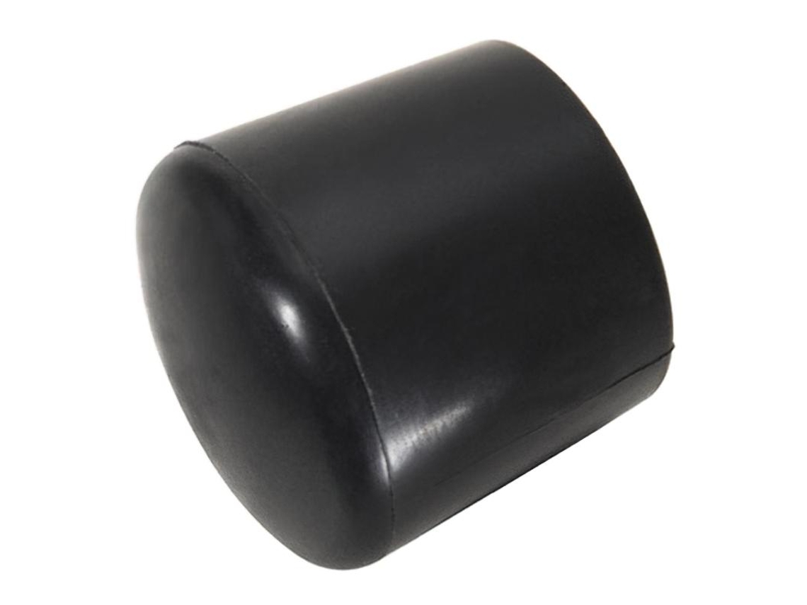 Contera plastico redonda exterior negra 10 mm. bolsa 200 unidades
