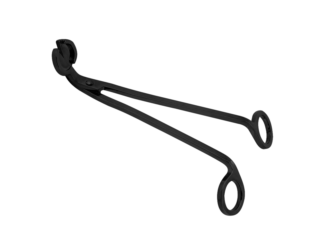 1 Pieza De Tijeras Con Clip Para Mecha De Vela En Forma De Corazón, De Acero Inoxidable Chapado En Negro.