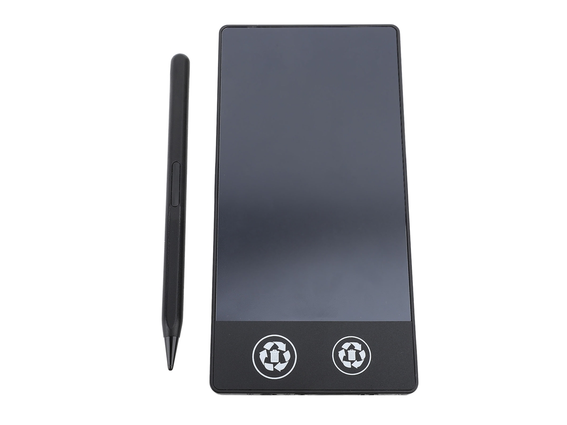 Tableta De Escritura Lcd De 6,5 Pulgadas, Bloc De Dibujo Electrónico Reutilizable Y Borrable Para Niños Y Adultos, Color Negro.