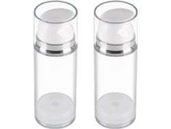 Frascos Vacíos Recargables Sin Aire Con Dos Unidades, Ideales Para Viajes, Envases Para Lociones Y Cremas.