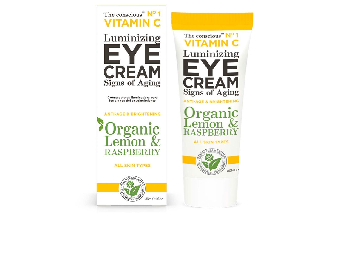 Vitamin C Luminizing Eye Cream Organic Lemon & Raspberry The Conscious™ 30 ml