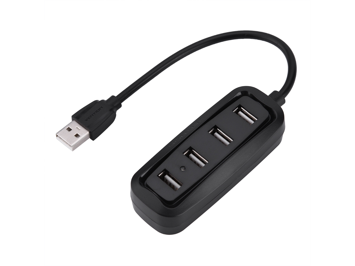 Vention Concentrador De 4 Puertos Usb 2.0 De Alta Velocidad De 0.15m, Adaptador Divisor Otg
