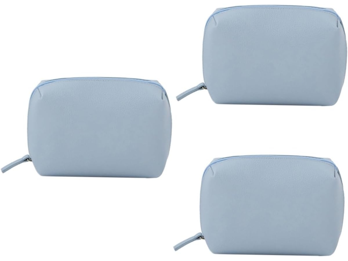 Neceser De Viaje De 3 Piezas De Piel Sintética Impermeable Para Cosméticos Y Productos Para El Cuidado De La Piel.