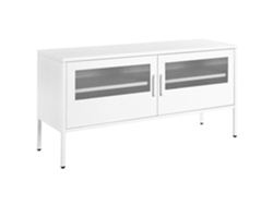 Aparador de 2 puertas BELIANI Morley de Acero Blanco 118x40x60