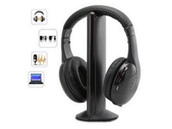 Auriculares inalámbricos 5 en 1 Auriculares Hi-Fi Auriculares para PC Laptop TV Radio FM MP3 SHANMAI