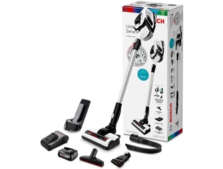 Aspirador Vertical BOSCH Unlimited Serie|8 (Autonomía 40 min - 400 ml - Blanco)