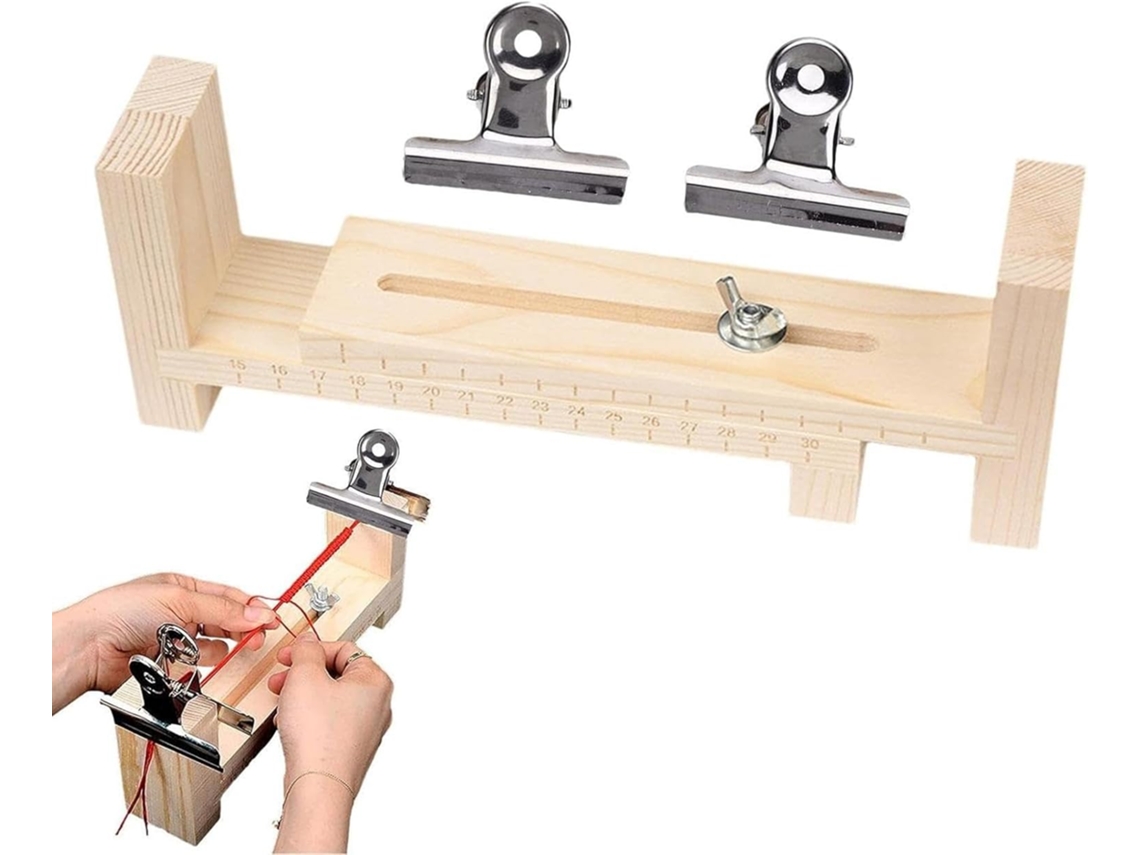 Plantilla De Madera Para Trenzar Paracord - Longitud Ajustable Con 2 Abrazaderas