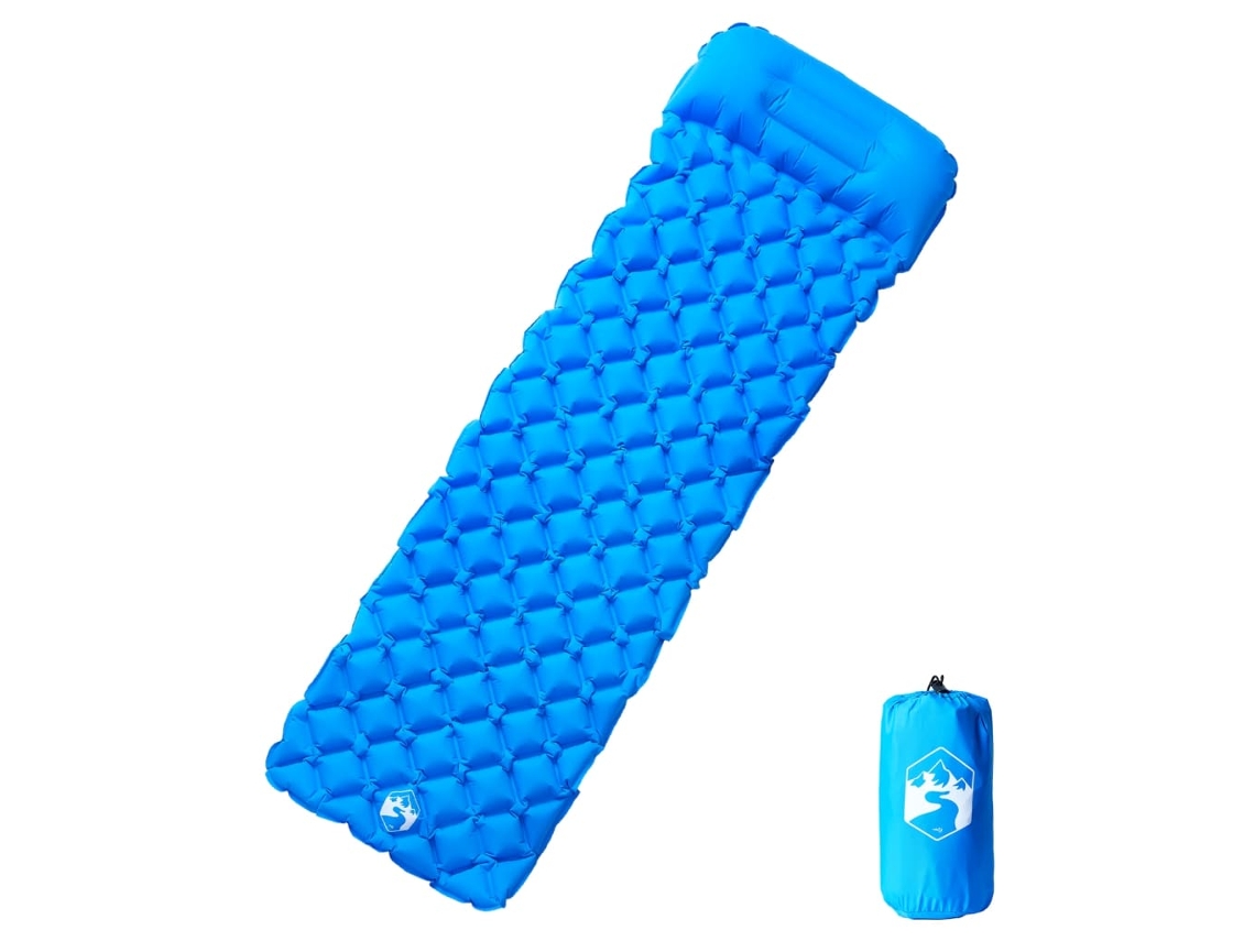 Colchón De Camping Inflable VIDAXL Azul Nylon