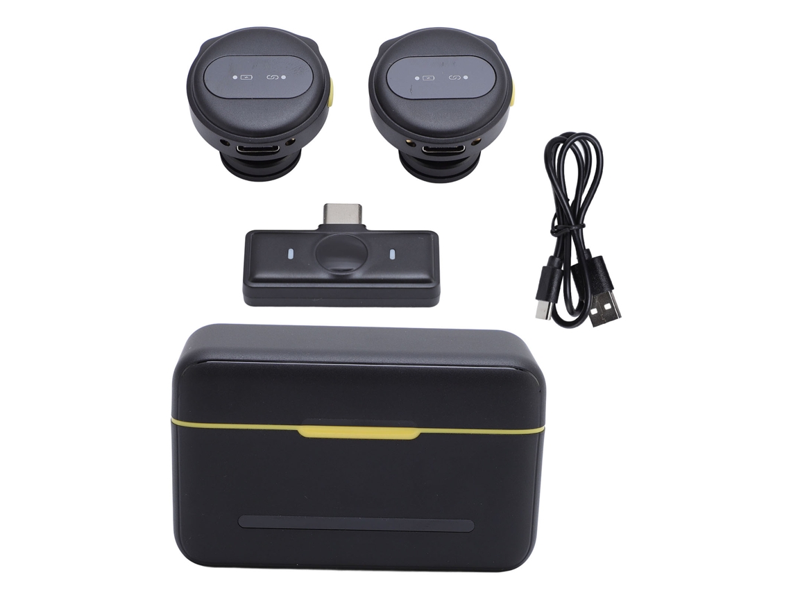 1 Drag 2 Micrófono Lavalier Inalámbrico 2.4g Con Cancelación De Ruido Y Monitorización Para Streaming En Vivo/grabación De Video