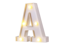 Lámpara De Luz Nocturna Con Letras Del Alfabeto, Diseño De Interruptor De Luz Led, Resistente Al Agua, Para Fiesta, Club, Bar, Letra A CHRUI