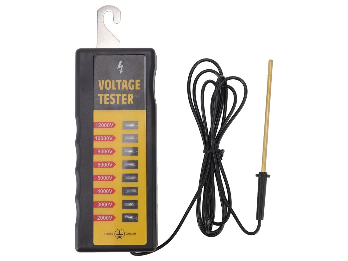 Probador De Voltaje Para Cercas Eléctricas Con 8 Luces De Neón, 12 Kv, Localizador De Fallas Impermeable Para Granjas.