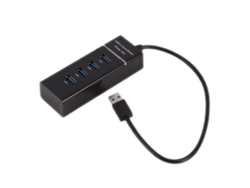 Adaptador Convertidor De Concentrador Usb 3.0 De 4 Puertos Y Lector De Tarjetas Portátil Para Macbook (negro)