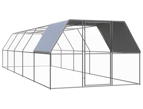 vidaXL Jaula gallinero de exterior de acero galvanizado 3x10x2 m