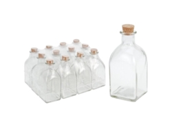 Botella vidrio tapon corcho 250 ml