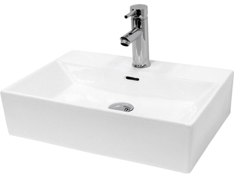 Lavabo ECD GERMANY Rectangular Cerámica (Blanco - 41.5 x 36 x 13 cm)