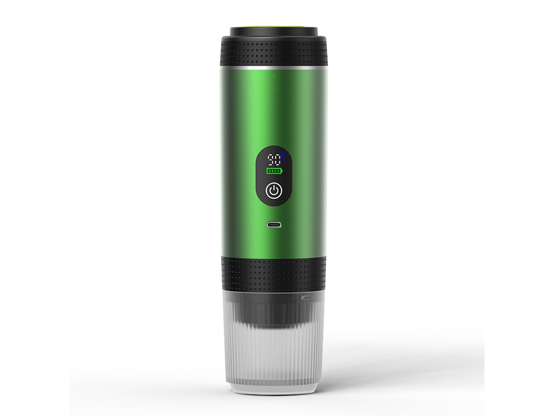 Cafetera expreso portátil Chrui con cápsulas 3 en 1 (verde)