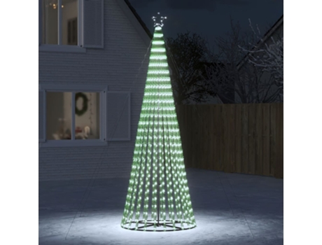 Árbol de Navidad VIDAXL Cono Luz Leds Blanco (300 cm)