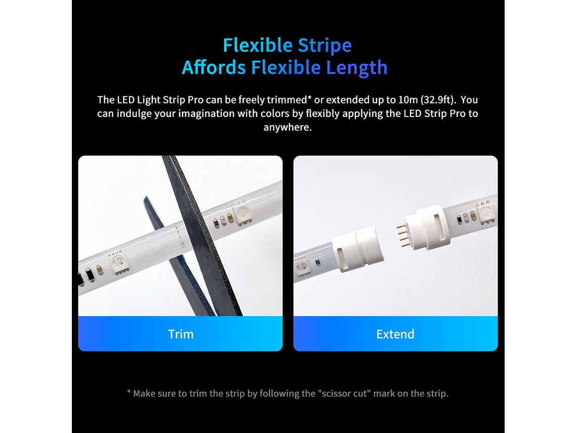 Tira De Luces Led Inteligentes Flexibles Yeelight Chameleon Rgb Con Homekit, Alexa Y Smartthings