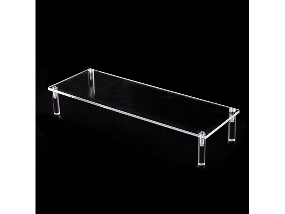 Estantería de acrílico transparente, 1 nivel, organizador de exhibición para figuritas, esmaltes de uñas, joyas, GOKOCO
