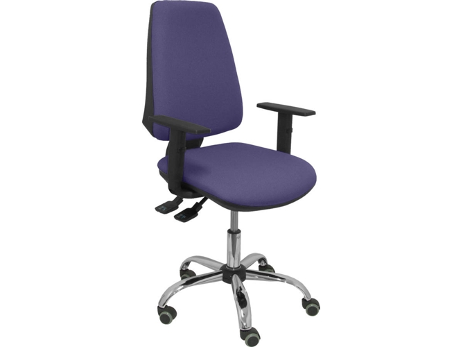 Silla de Escritorio Operativa PYC Elche S24 Azul con ruedas antiarañazos (Brazos Ajustables - Tejido)