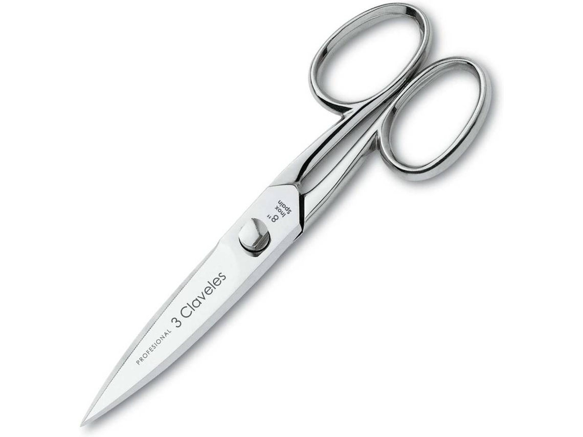 3 Claveles Master - Tijeras De Cocina Profesionales De 8" 20 Cm, Acero Forjado En Caliente