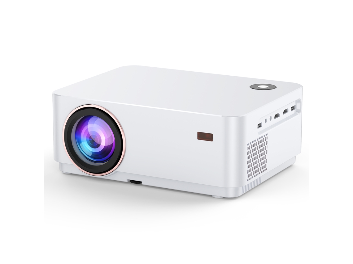 Proyector LCD portátil con enfoque automático y corrección de teclas