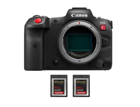 Máquina fotográfica CANON Cuerpo Eos R5 C + 2 Sandisk 64Gb Extreme Pro Cfexpress Tipo B + Pdf Mcz Direct