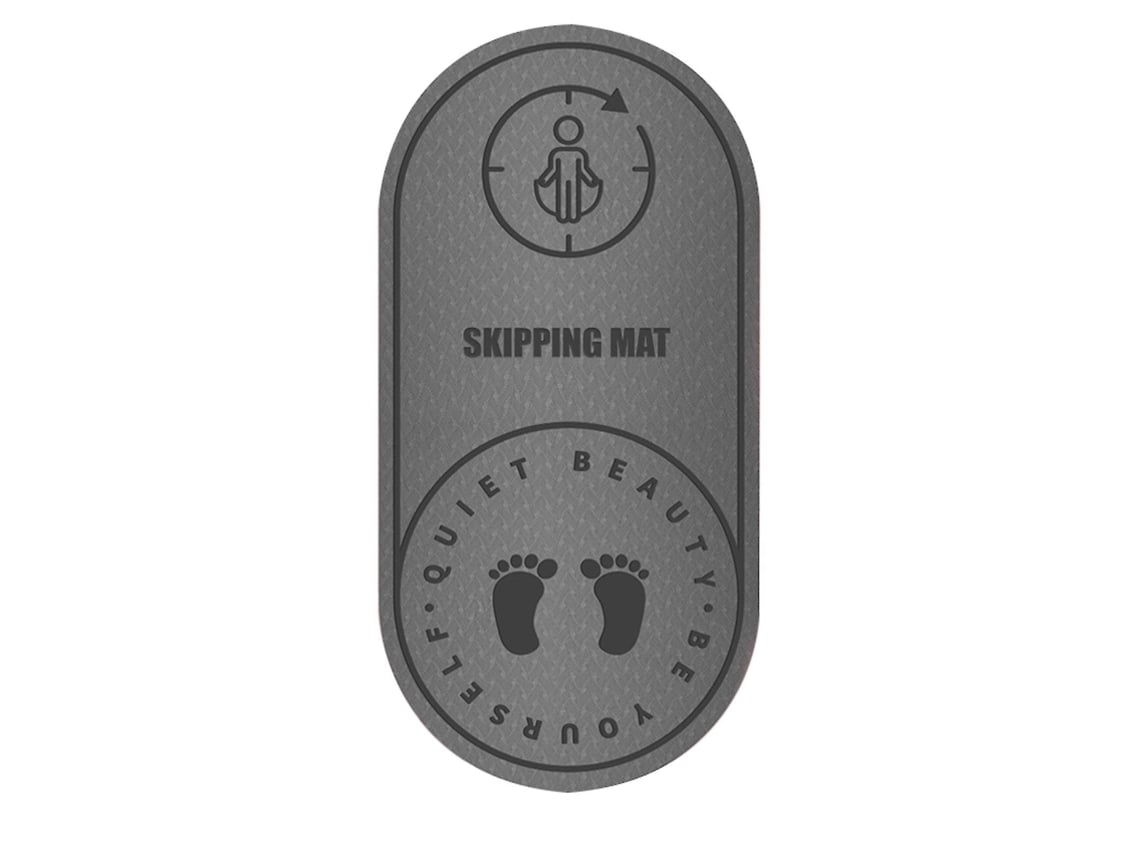 Rebe-colchoneta Para Saltar La Cuerda Protege Rodillas Absorbe Impactos Antideslizante Duradera Material Tpe Para Interior 8mm Gris