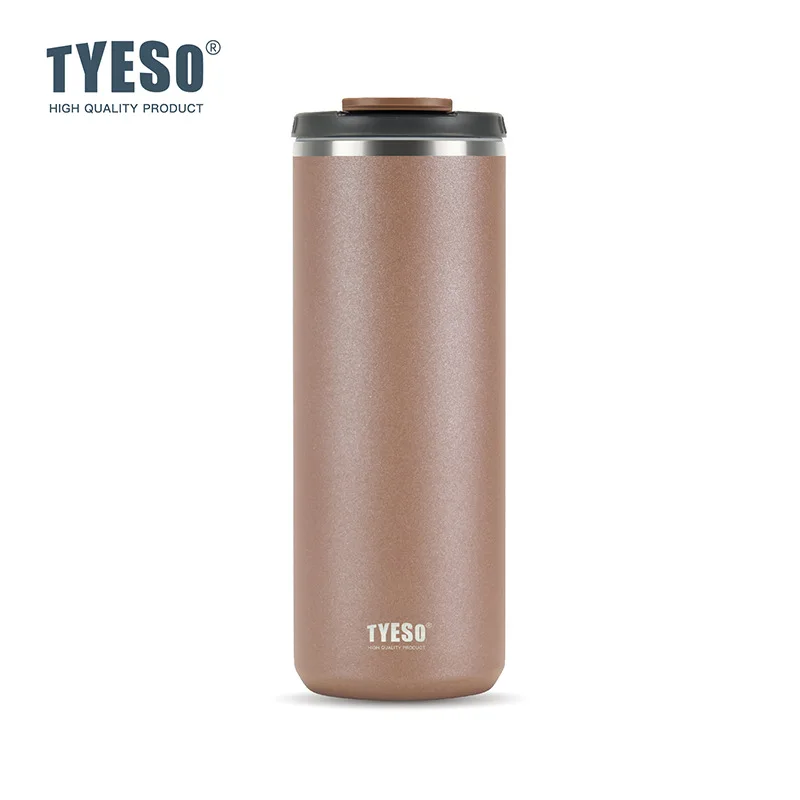 (Marrón 600ml) Botella térmica de acero inoxidable de 600 ml, mantiene las bebidas calientes o frías, ideal para viajar.