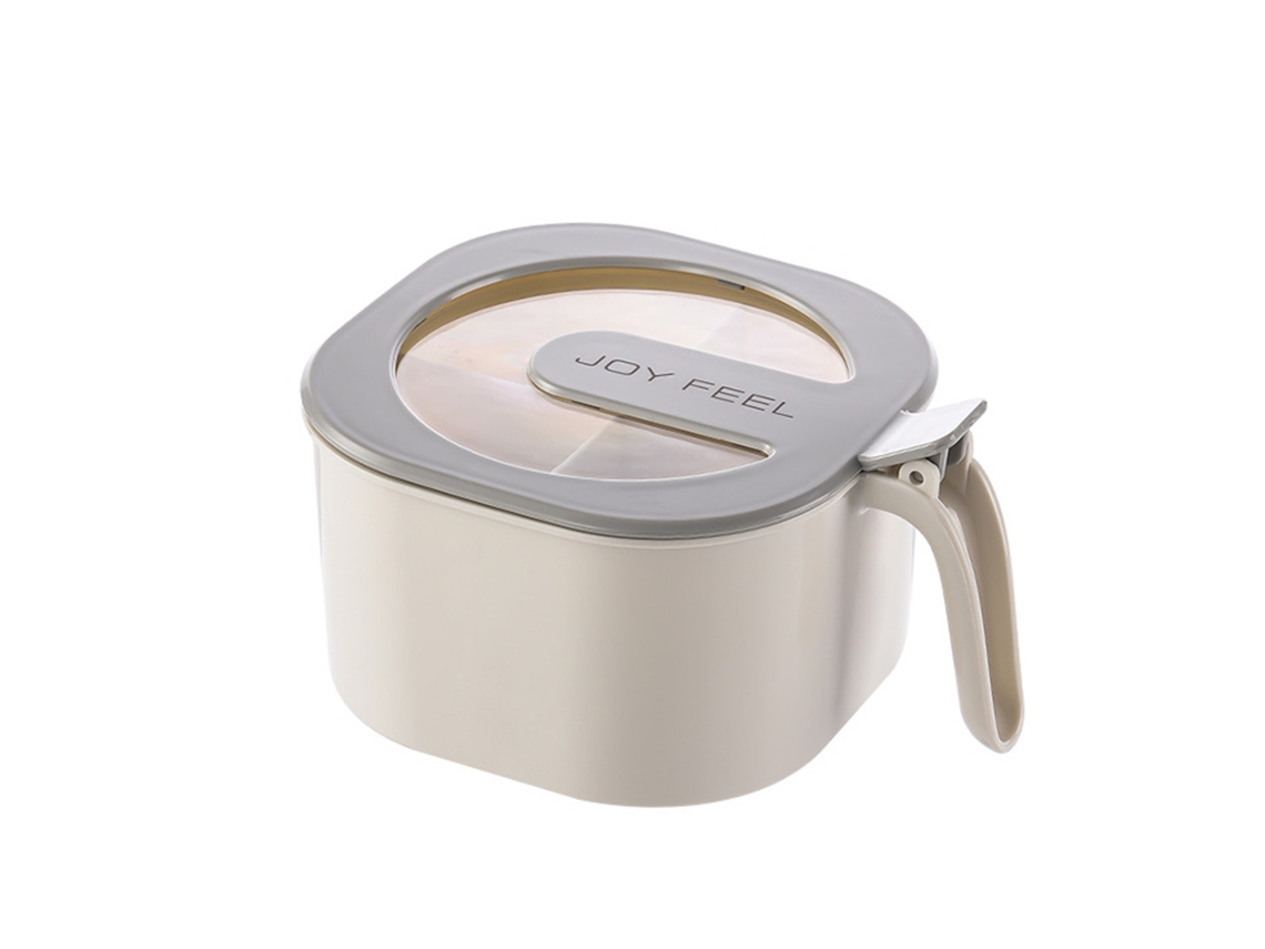 Envase De Condimentos 4 En 1 Caja De Especias Con Cucharas Para Cocina Camping Barbacoa Blanco