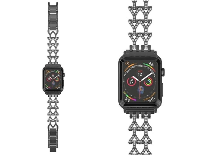 Correa Apple Watch 42, 44 mm WJS Metal Negro