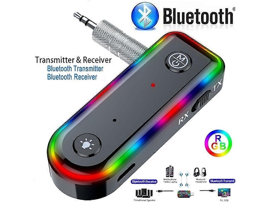 Transmisor y receptor Bluetooth, adaptador de audio Bluetooth 2 en 1 para TV, coche, hogar y auriculares estéreo Rosewell