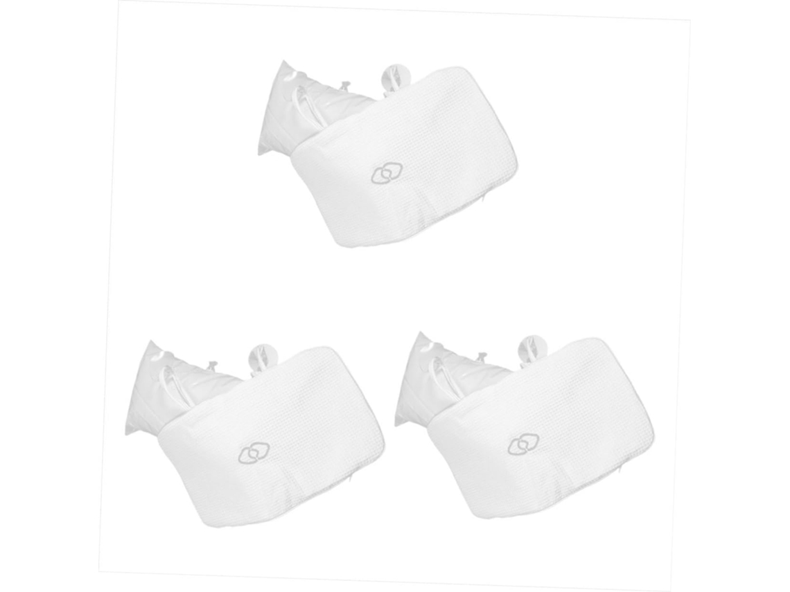 Juego De 3 Almohadas Inflables Blancas Para Baño, Antideslizantes Con Ventosas Soporte De Cabeza ...