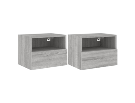 Conjunto 2 Muebles de pared para TV VIDAXL madera gris Sonoma (40 x 30 x 30 cm)