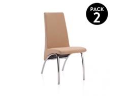 Pack 2 sillas de comedor Lise Tex Beige 44 x 95 x 61 cm