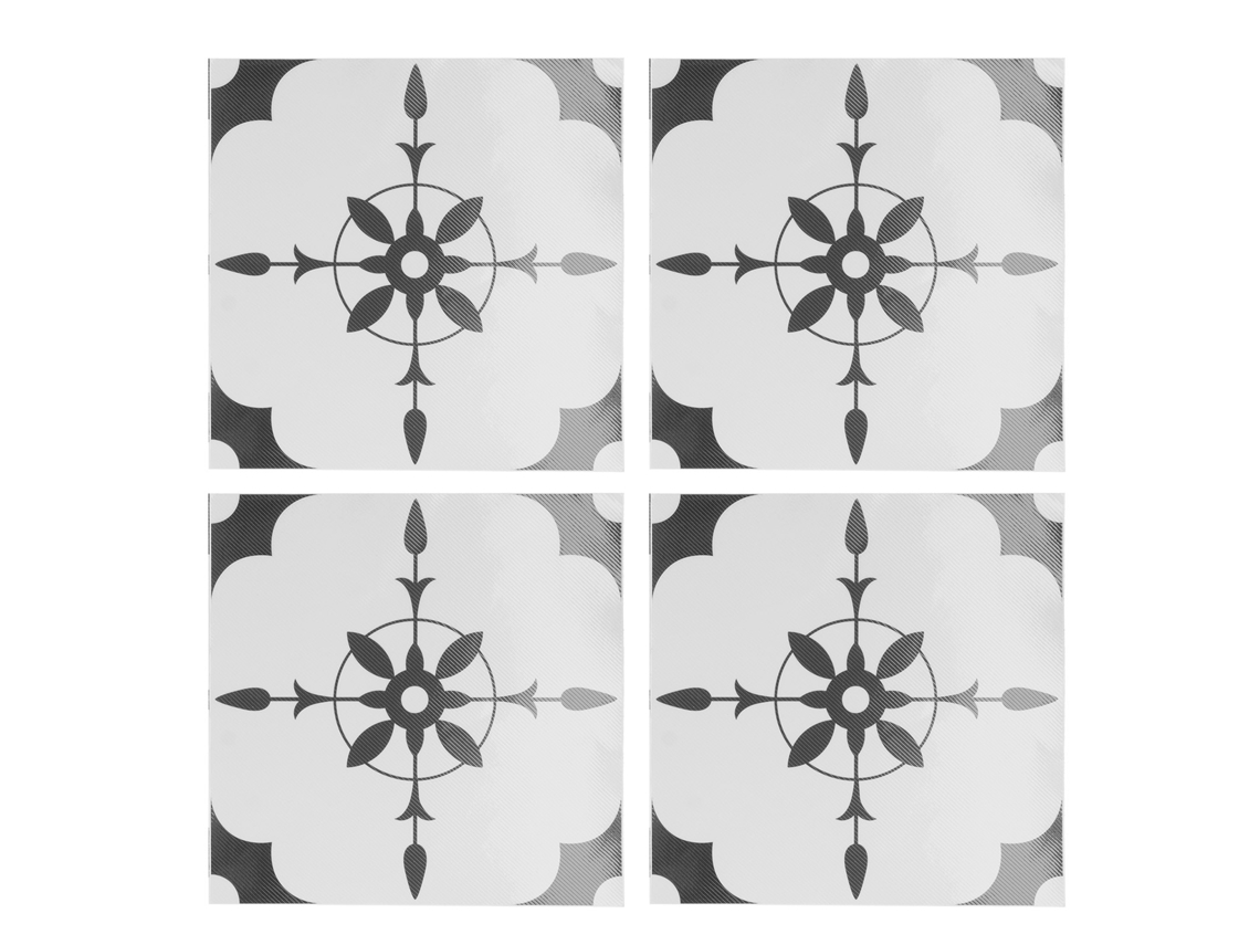 4pcs Decalque Parede Autoadesivo Antiaderente Diy Parede Piso Banheiro Quarto Decor
