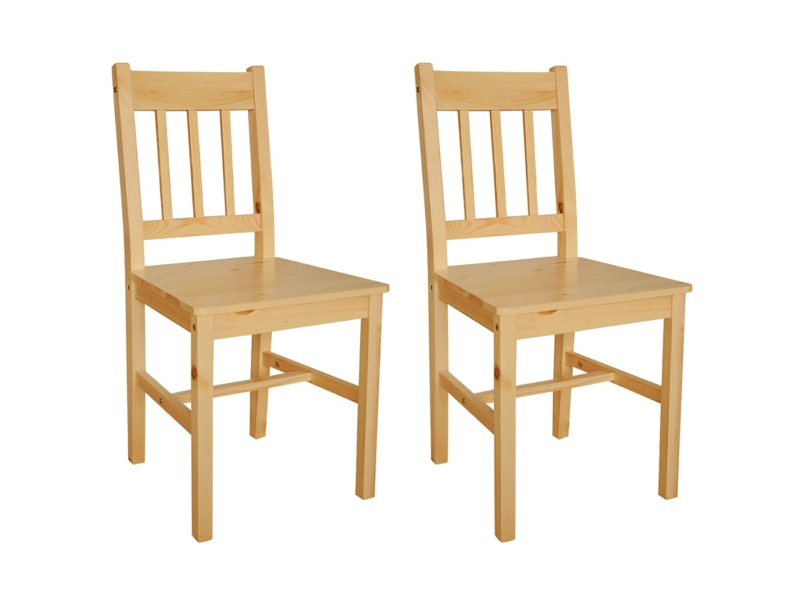 Sillas de comedor 2 piezas de madera de pino DKD HOME DECOR