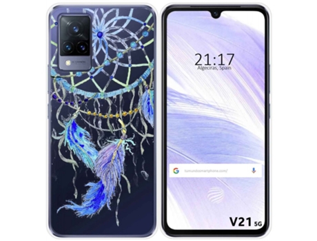 Carcasa Vivo V21 5G TUMUNDOSMARTPHONE Dibujos Transparente Multicolor