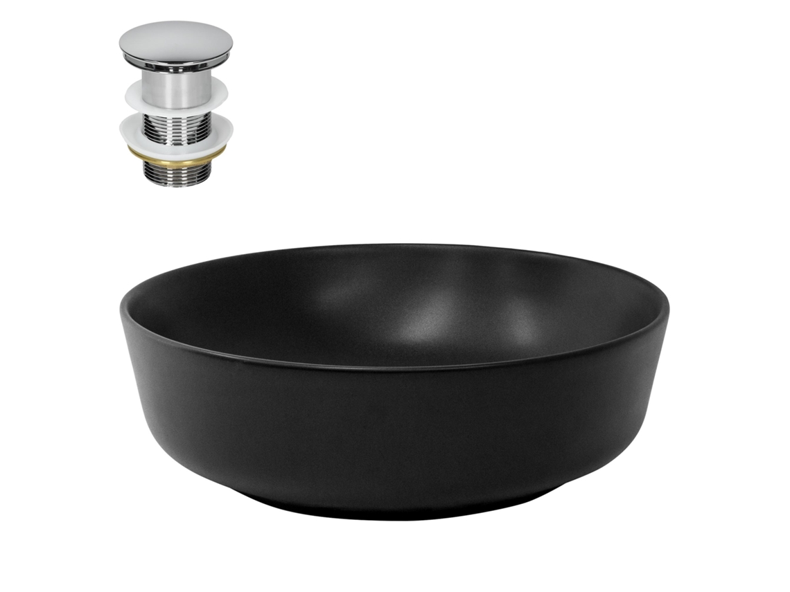 Lavabo ML-DESIGN (41.5 x 41.5 x 13.5 - Cerámica - Negro)