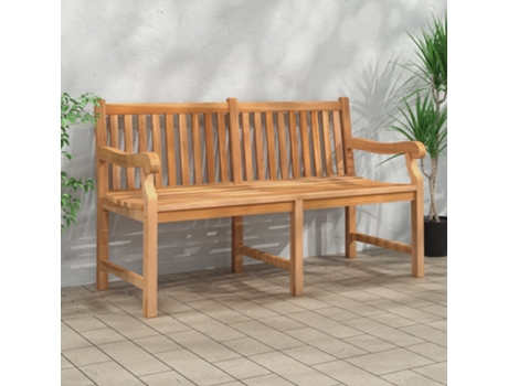 Banco de jardín VIDAXL Marrón Teca (150x69x92 cm)