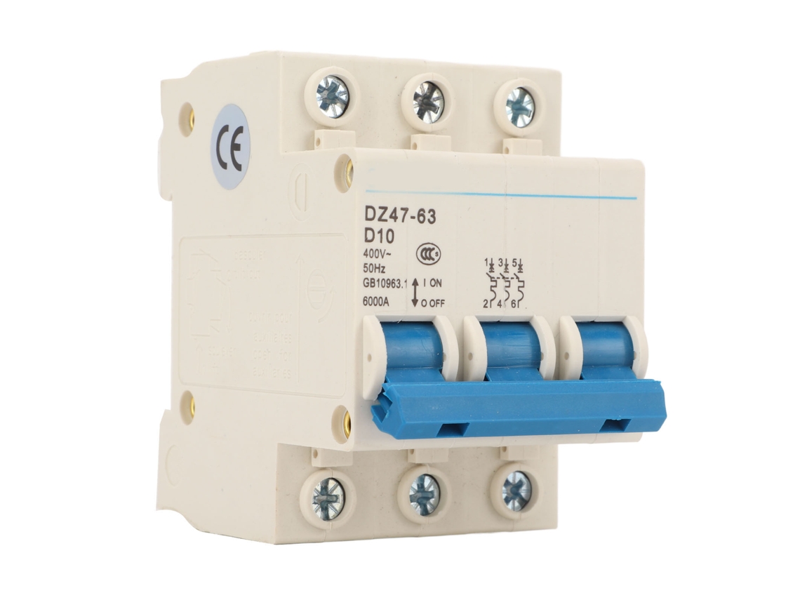 2026velora-interruptor De Circuito Automático 3p 10a Dz47-63 400v Con Caja Ignifuga Para Edificios Oficina