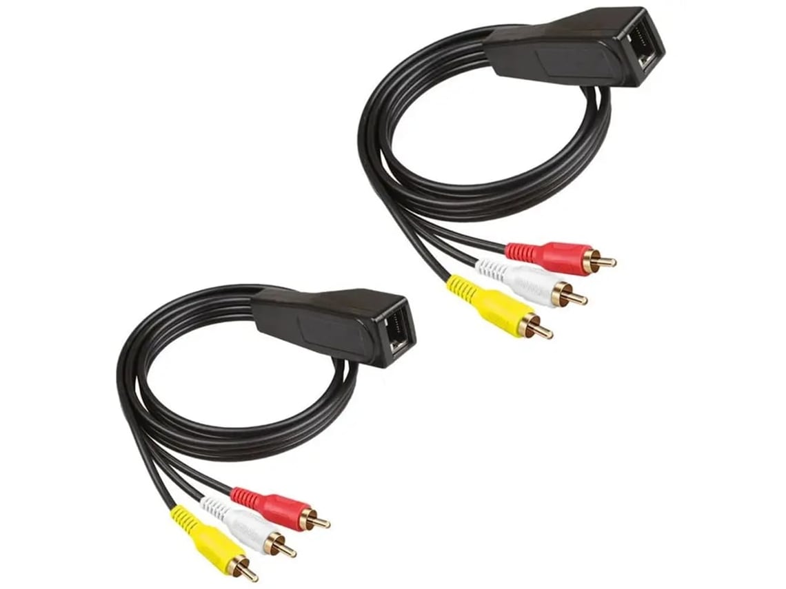 Cable Rj45 A 3rca, 3 Flores De Loto, Cable De Extensión Y Red, 305 Metros, Vídeo