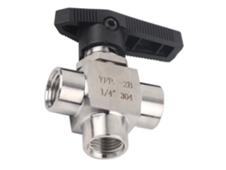 Válvula De Bola De 3 Vías Con Rosca Hembra Bspp De 1/4", Acero Inoxidable, Control De Flujo.