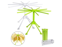 Linjou 2 Estantes Plegables Para Secar Masa En Plástico Blanco Y Verde