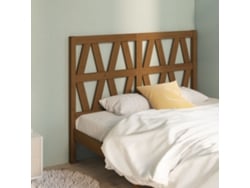 Cabecero De Cama Madera Maciza De Pino Marrón Miel 126x4x100 Cm